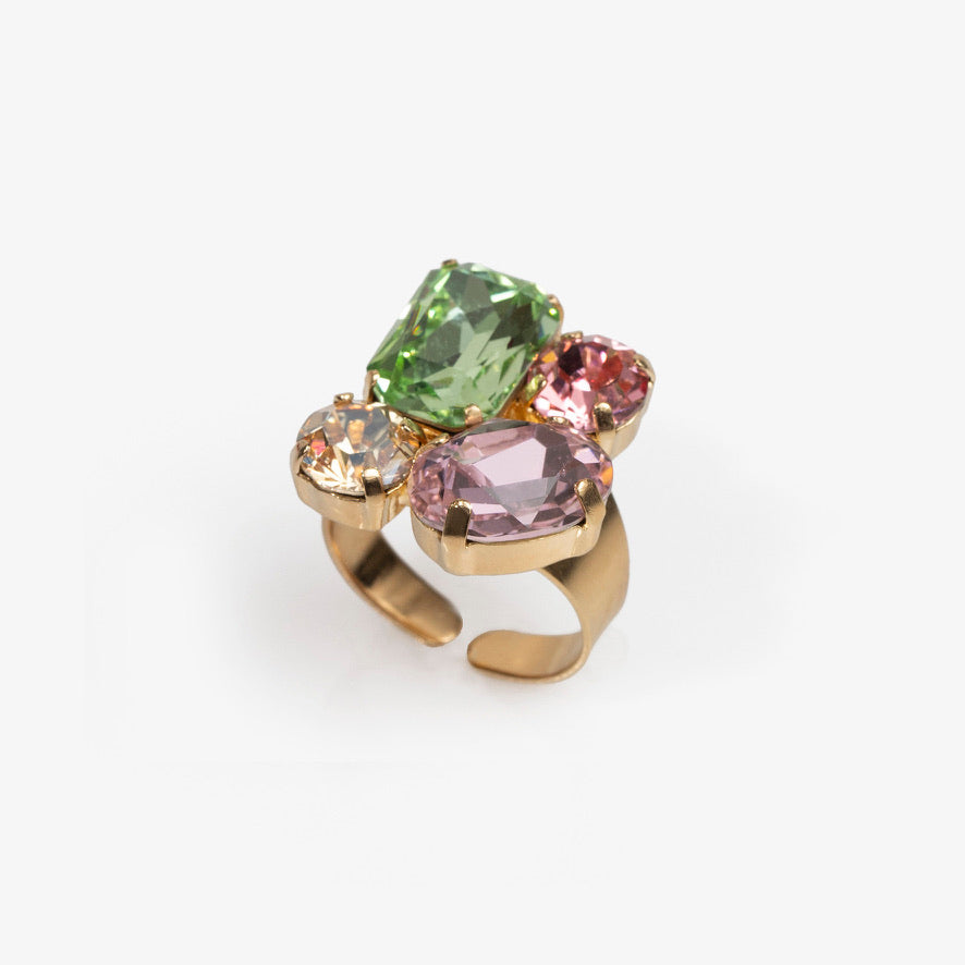 Aurora Pink Green Ring