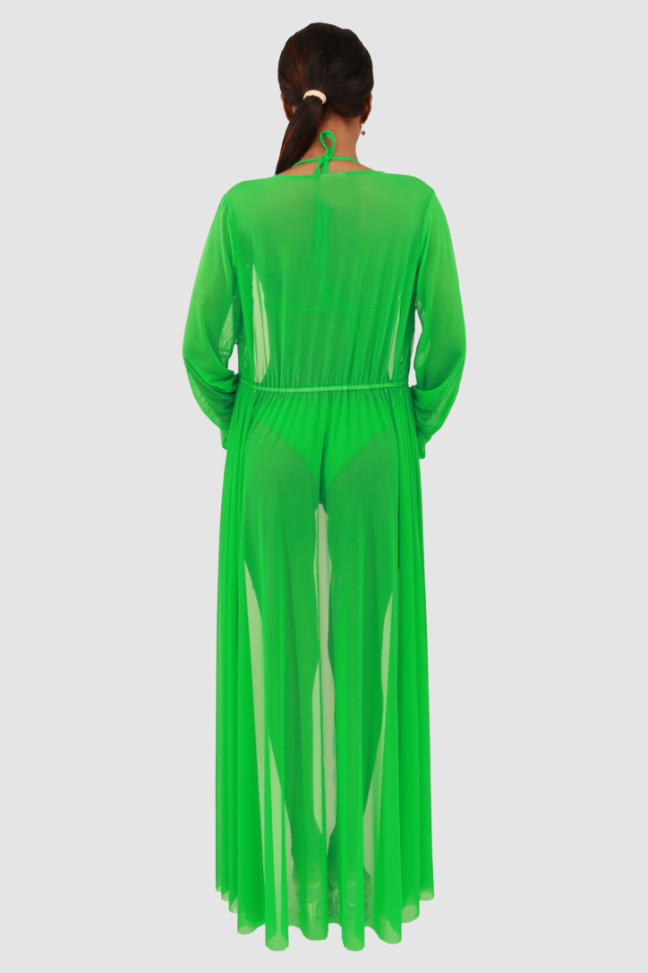 BACCIO Spider Green Gold Long Cover Up