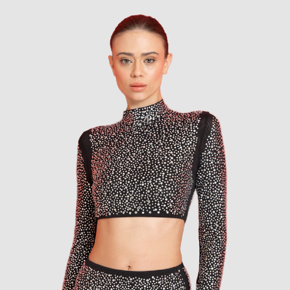 KIKI RIKI Black Crystals Top