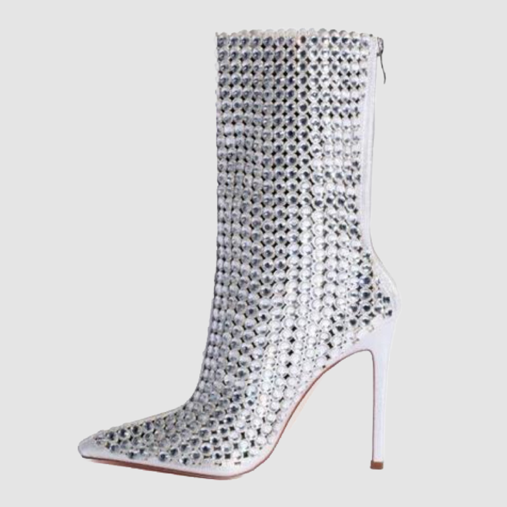 Silver Crystals Booties