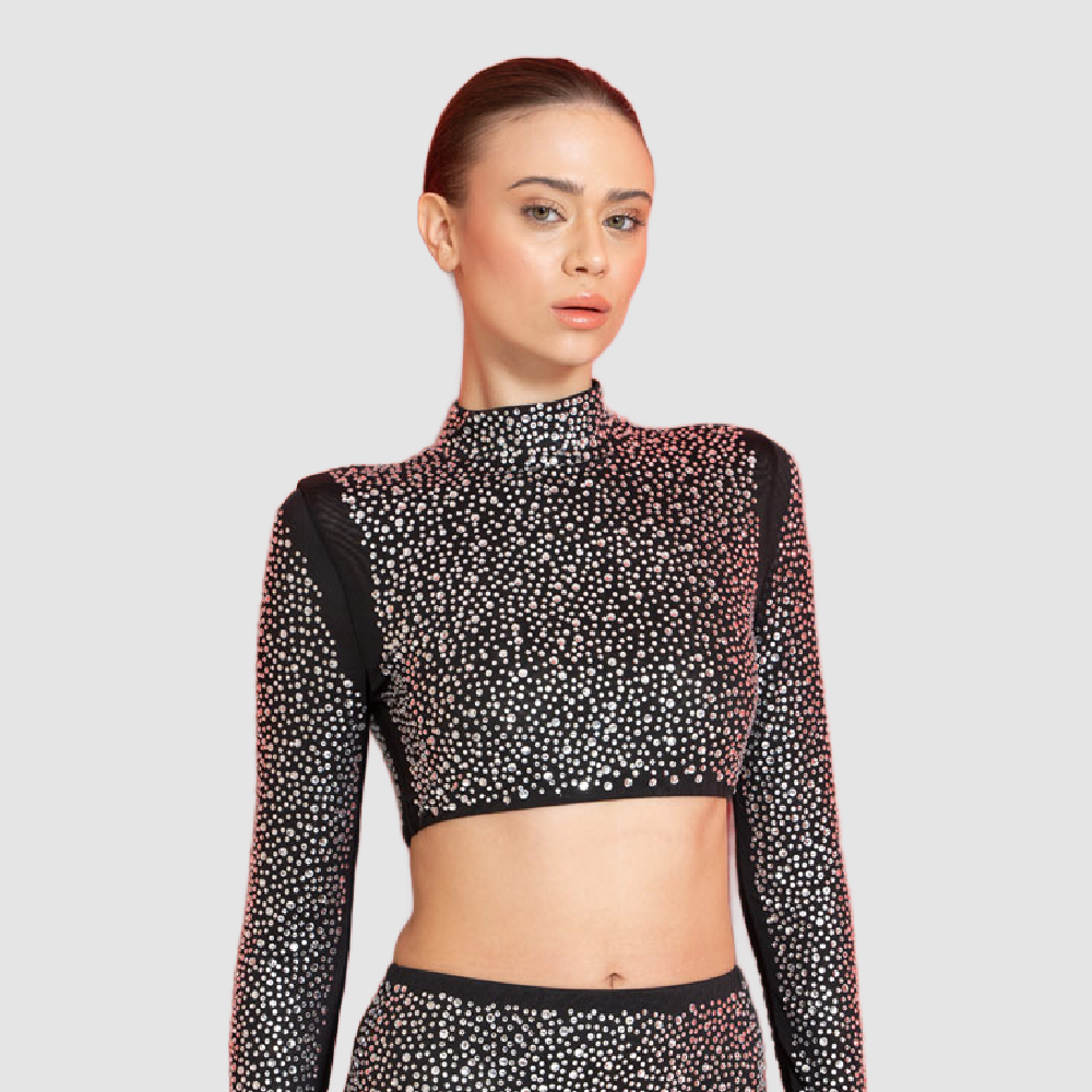 KIKI RIKI Black Crystals Top