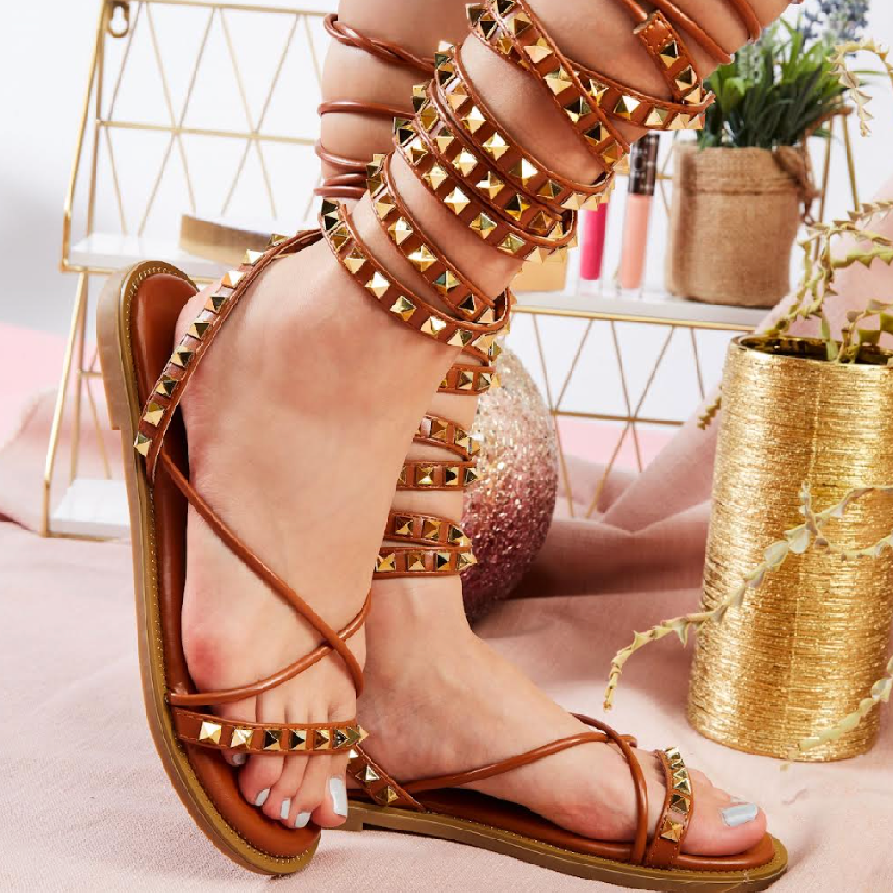 Mata Groups USA Wrap Around Tan Sandals