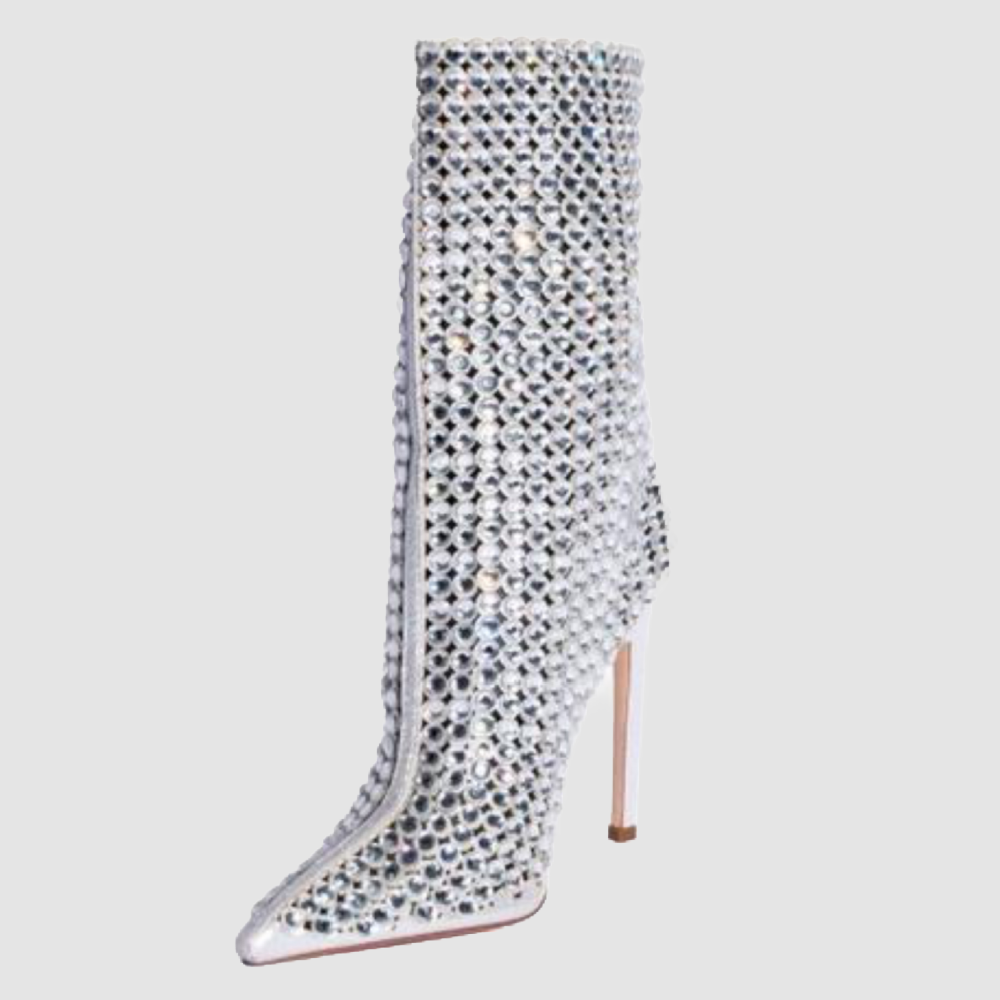 Silver Crystals Booties