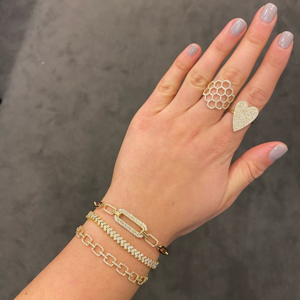 Gemelli Medium Heart Ring