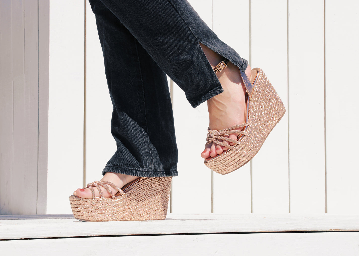 Lynn Rose Gold Wedges