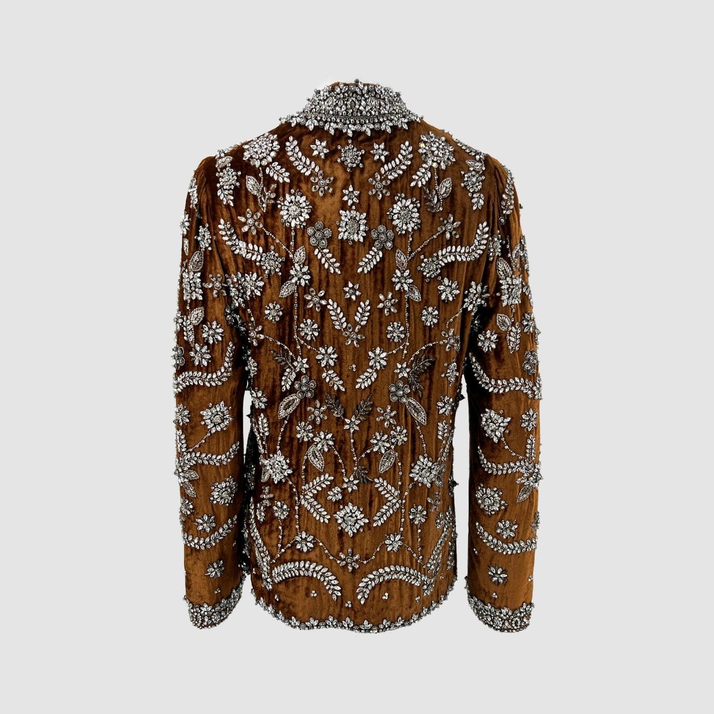 DIAMOND FOR EDEN Mustard/Silver Velvet Long