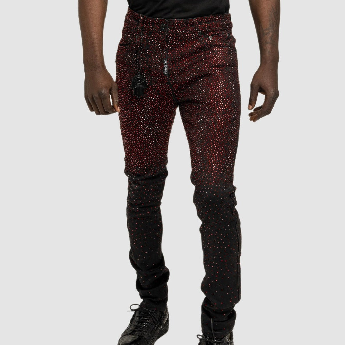 Kash Black/Red Jeans