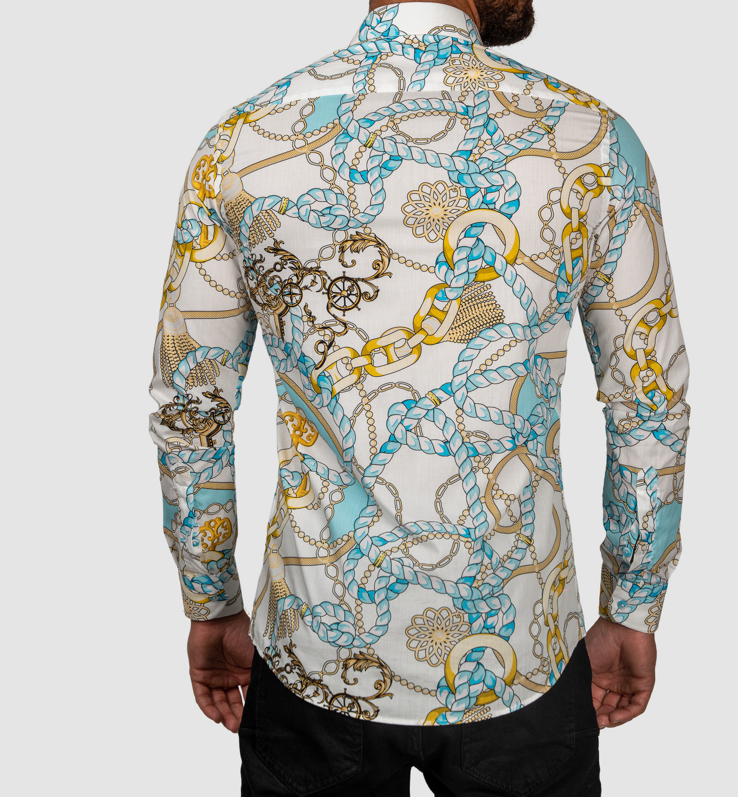 STEELO MIAMI White/Blue/Gold Shirt