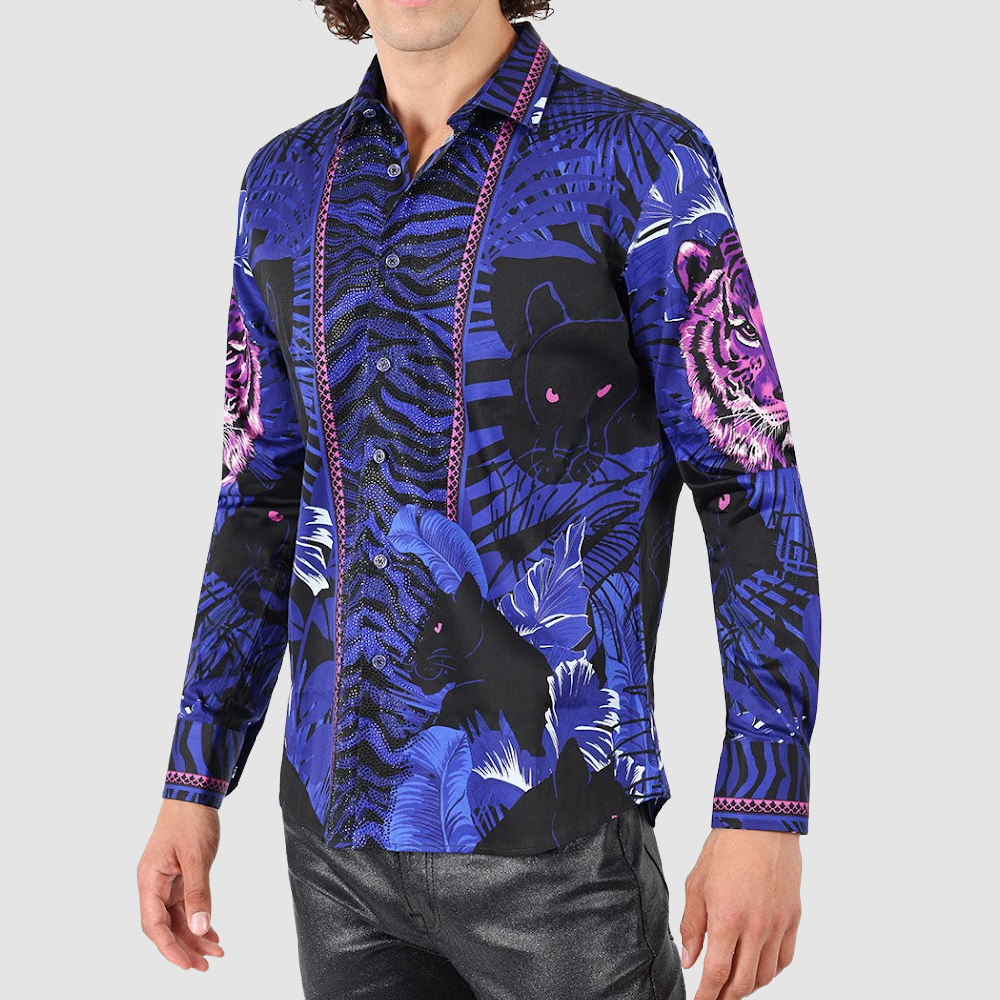 BARABAS Navy Tiger Shirt