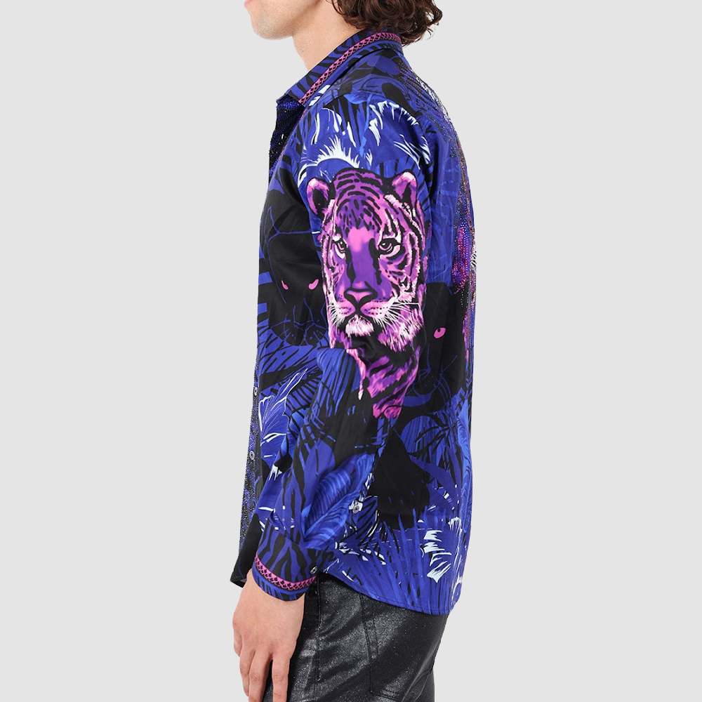 BARABAS Navy Tiger Shirt