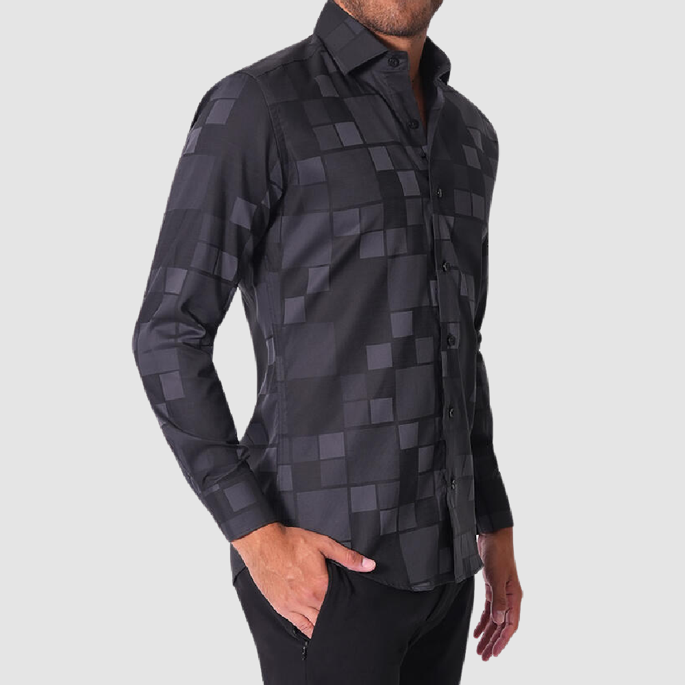 BERTIGO Black Squared Shirt