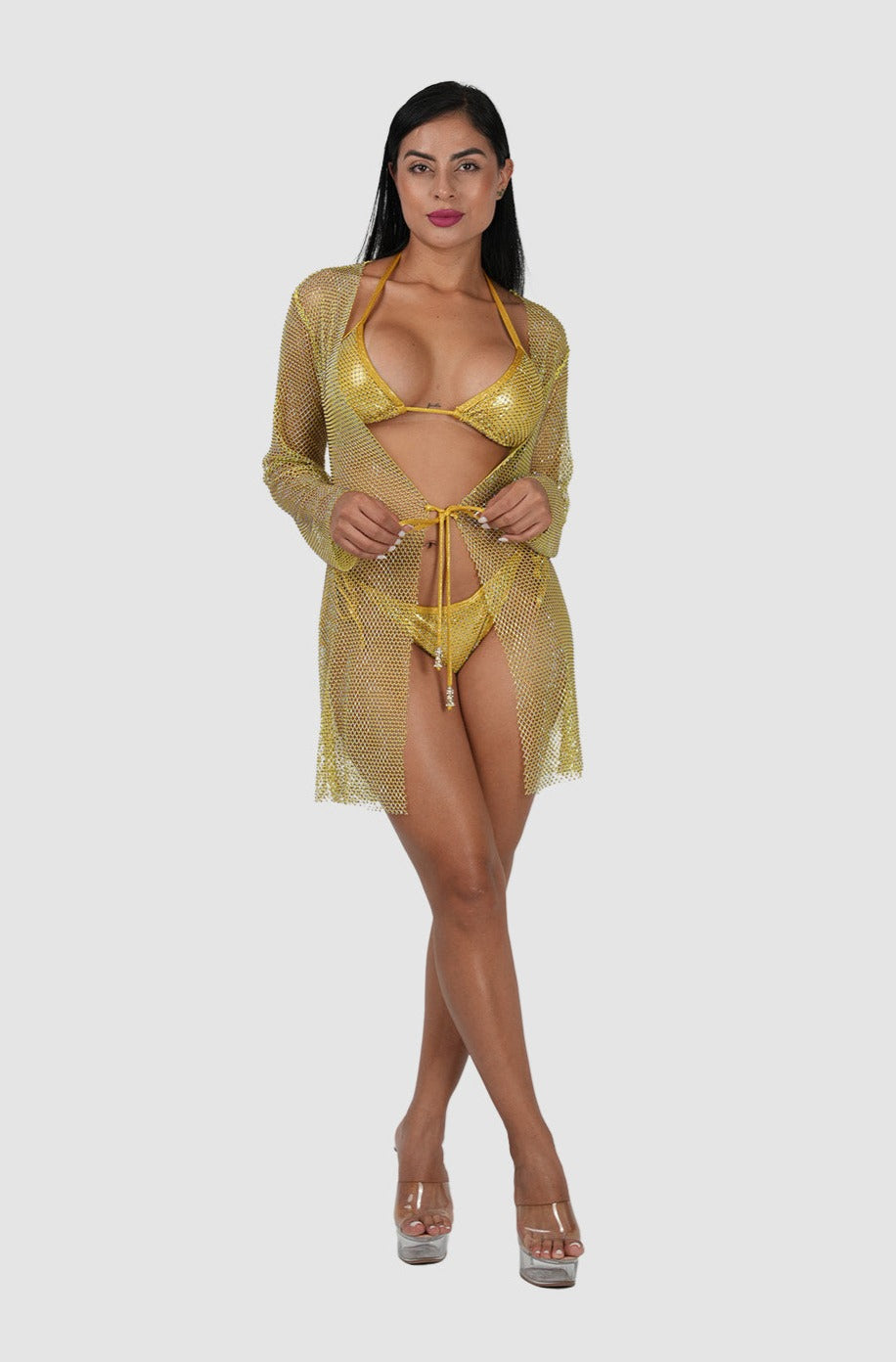 BACCIO Retro Yellow L/S Cover Up