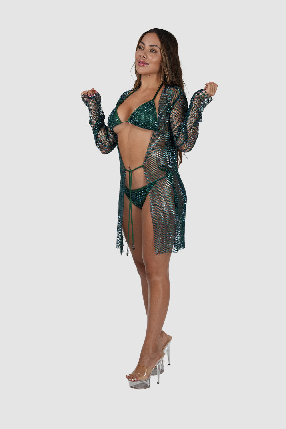 BACCIO Retro Green L/S Cover Up