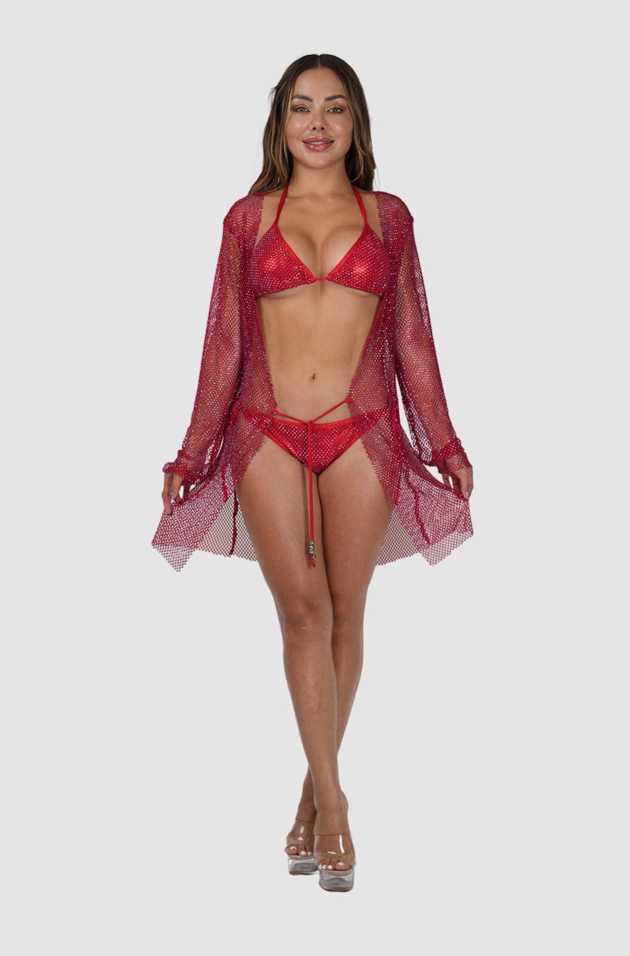 BACCIO Retro Red L/S Cover Up