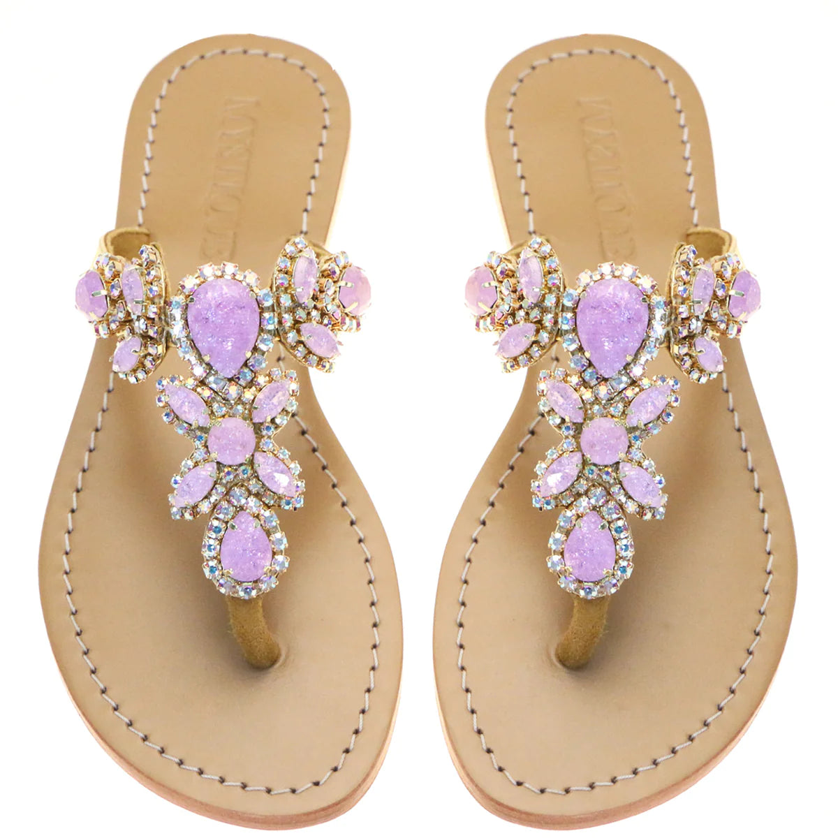 Gold/Purple Sandals