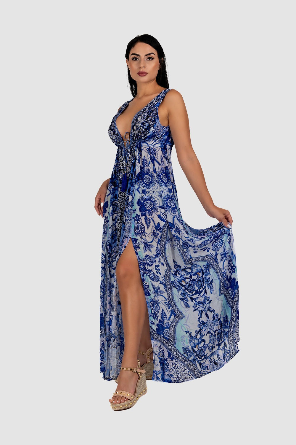 Casa Del Mar Ibiza Dreamer Navy Slit Maxi