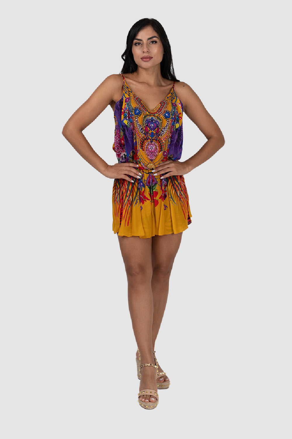 Czarina Bright Flowers Playsuit