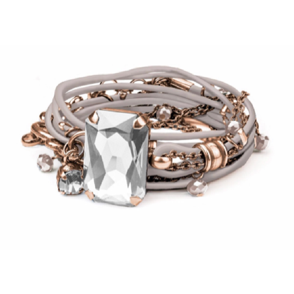 LA HOLA Stardust Taupe Wrap Around Bracelet