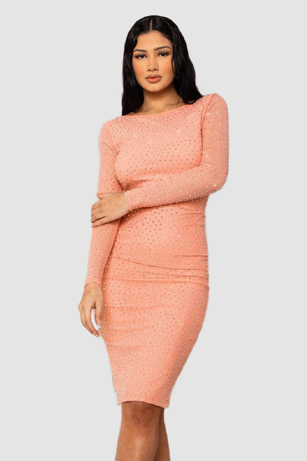 Peach Midi Dress URock Couture Peach Midi Dress URock Couture
