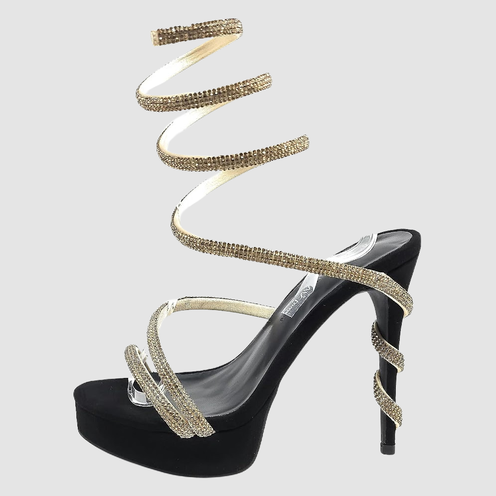Black/Gold High Heels