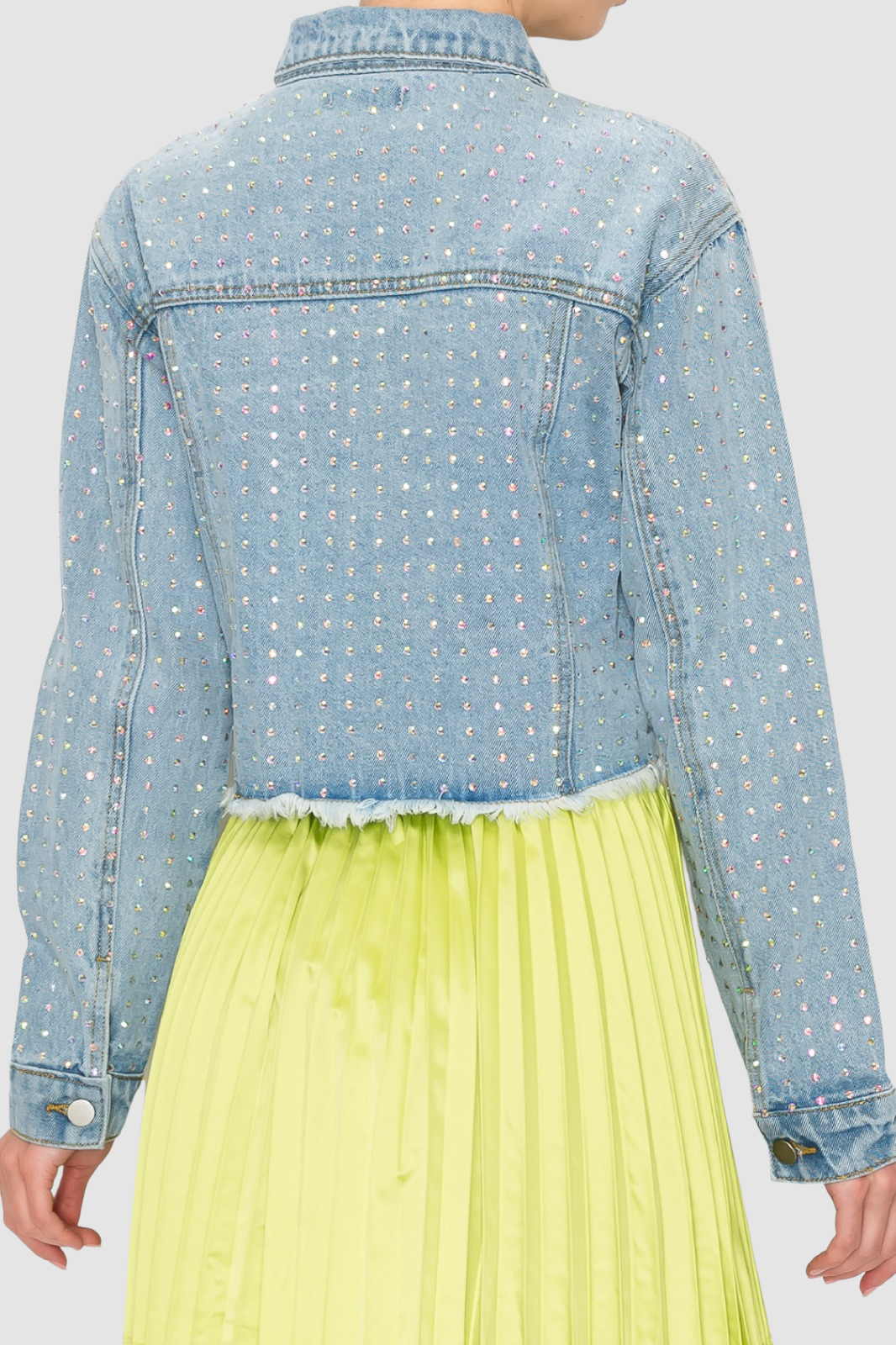 Kiwi Cropped Denim Jacket