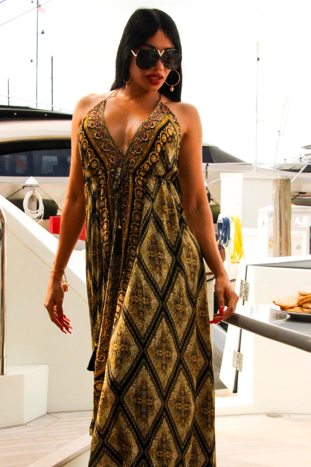 Golden Baroque Maxi Dress Golden Baroque Maxi Dress