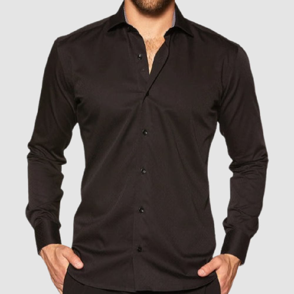 bertigo mens dress shirts Bertigo Shirt | David Black Leaf Shirt