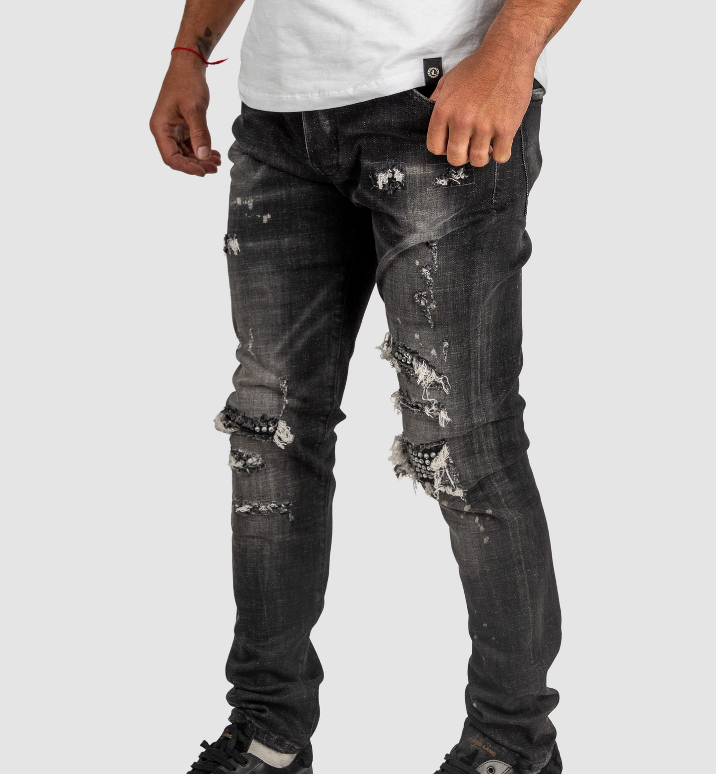 GEORGE V Black/Silver Jeans
