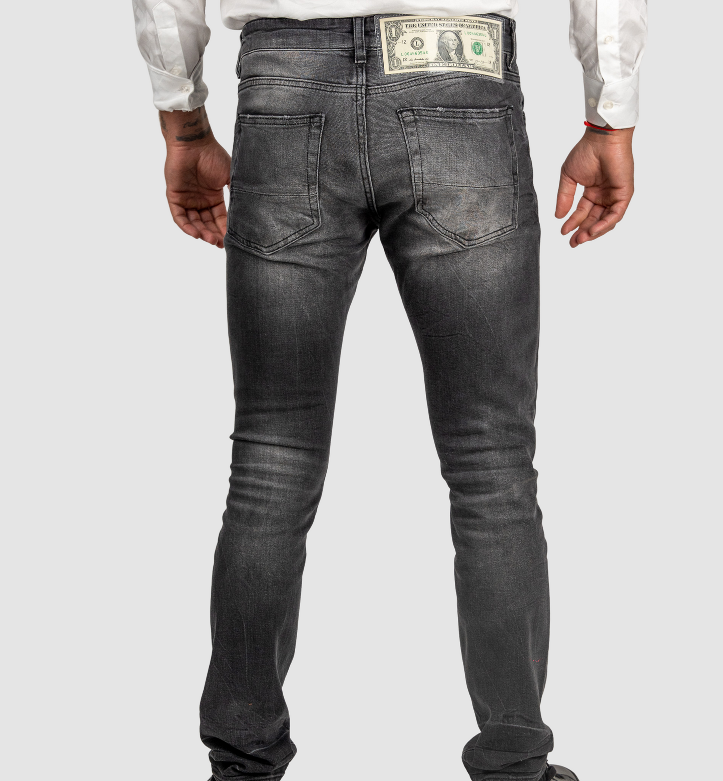 GEORGE V Black Patched Jeans