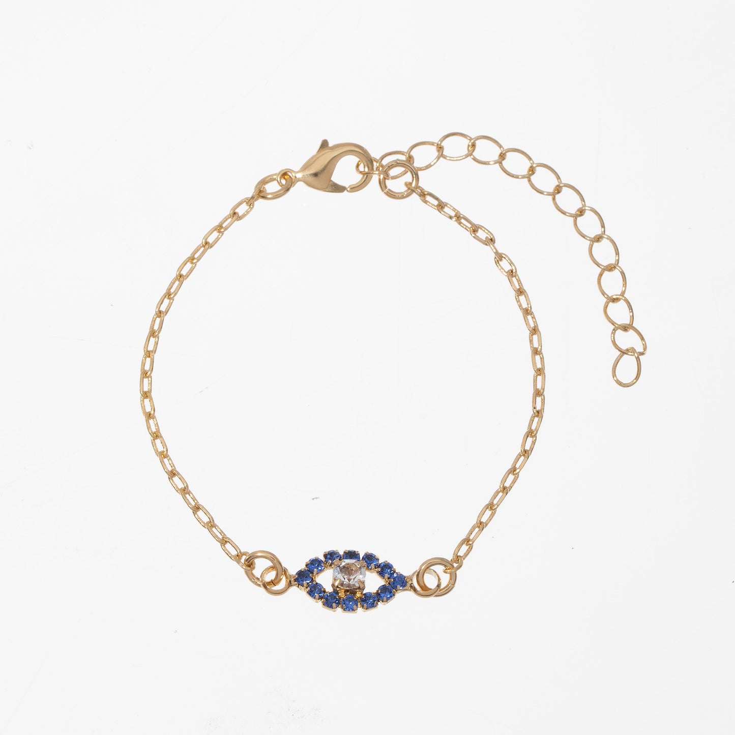 Evil Eye Blue Gold Bracelet