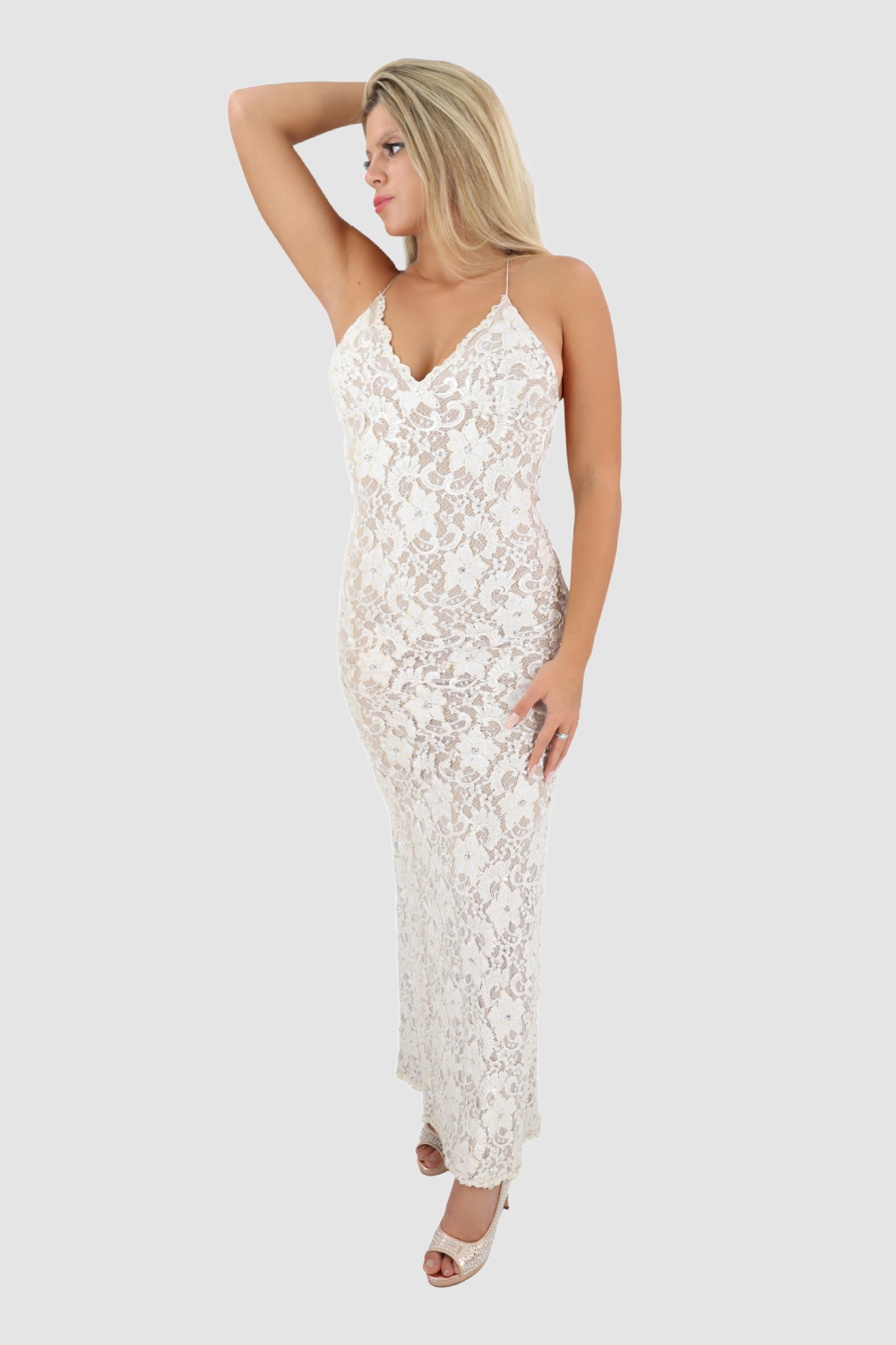 BACCIO Magda White Long Dress