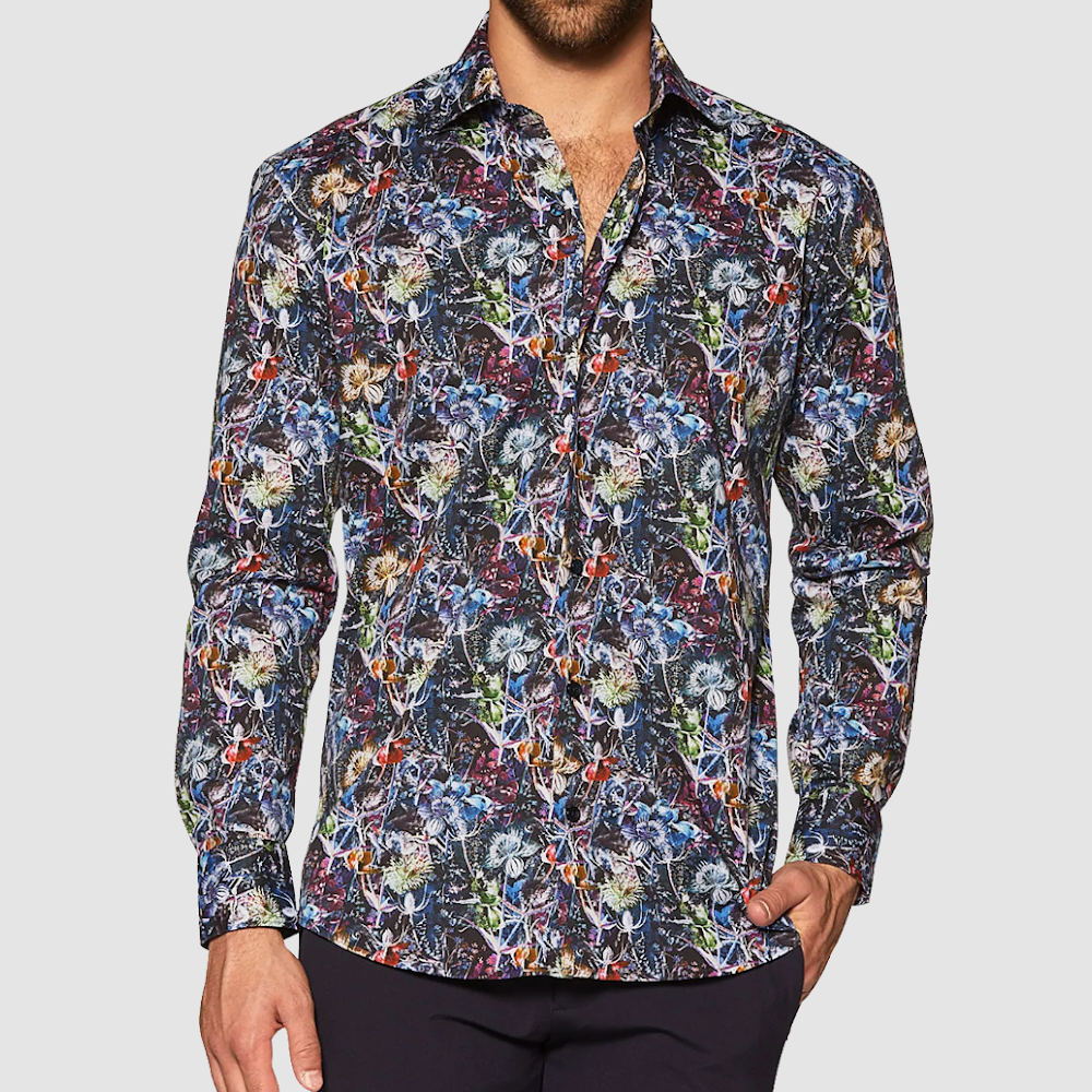 BERTIGO Multicolor Flowers Shirt