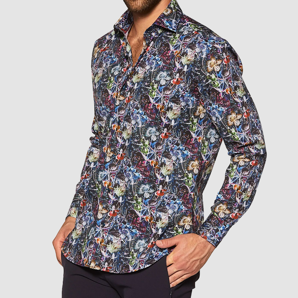 BERTIGO Multicolor Flowers Shirt