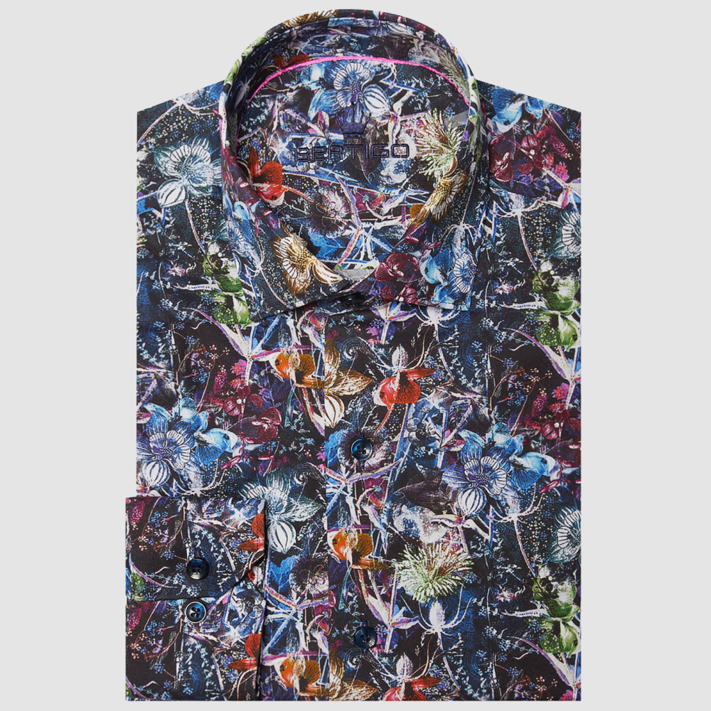 BERTIGO Multicolor Flowers Shirt