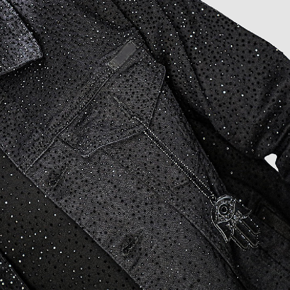 kash Black Diamond Denim Jacket