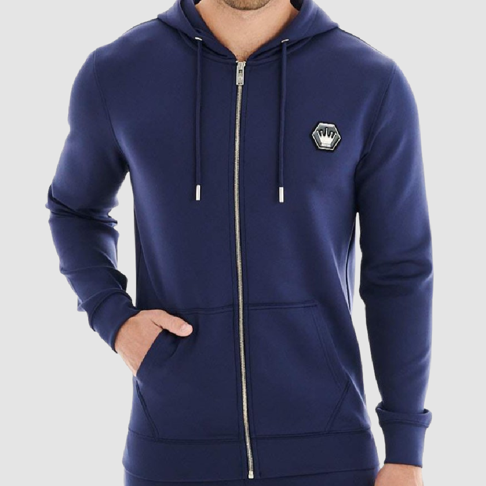 BERTIGO Perez/92H Navy Zip Hoodie