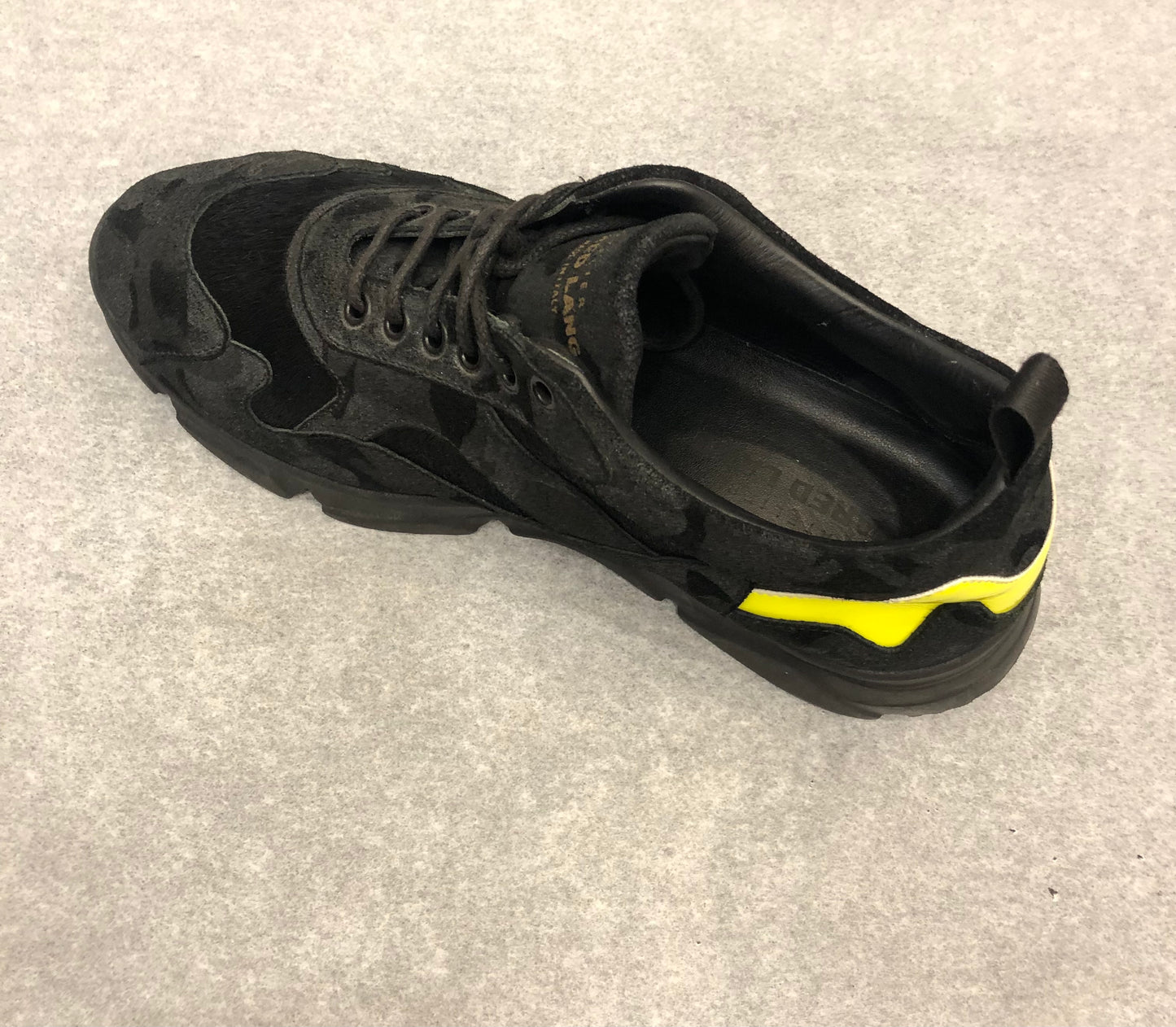 Black W Green Sneakers