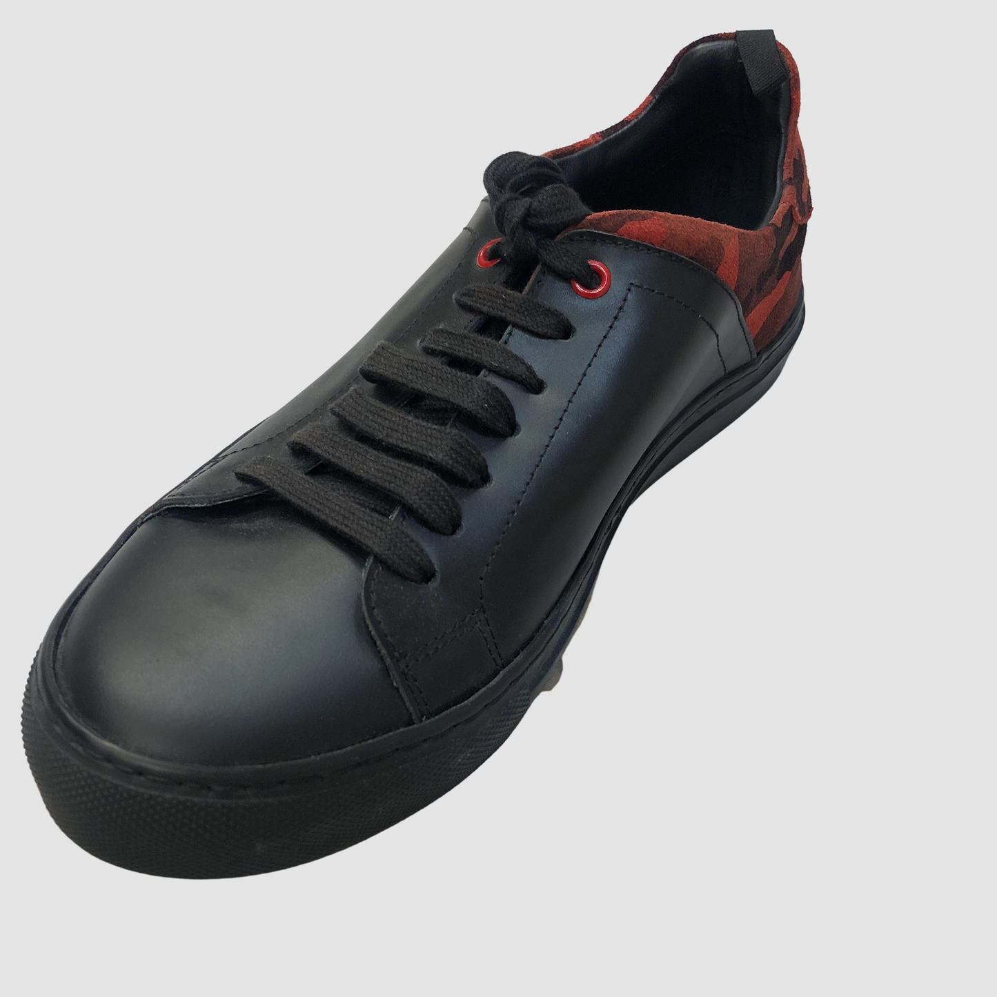 Black W Red Sneakers