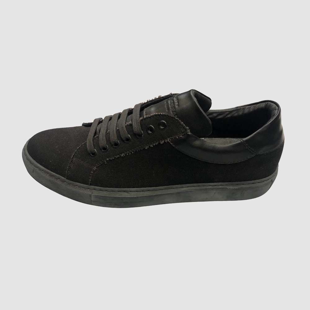 Jared Lang Black Fabric Sneakers