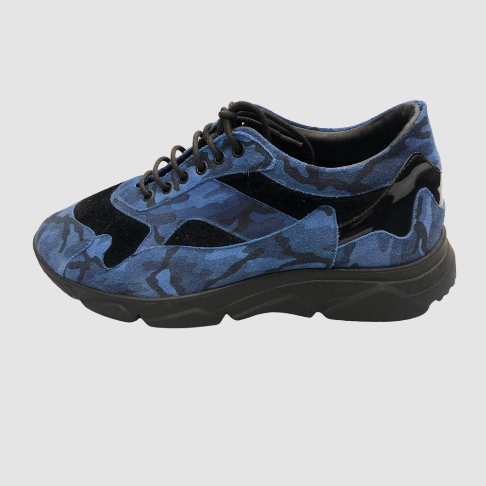 Jared Lang Blue Camouflage Sneakers