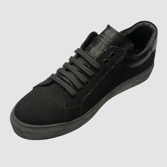 Jared Lang Black Fabric Sneakers