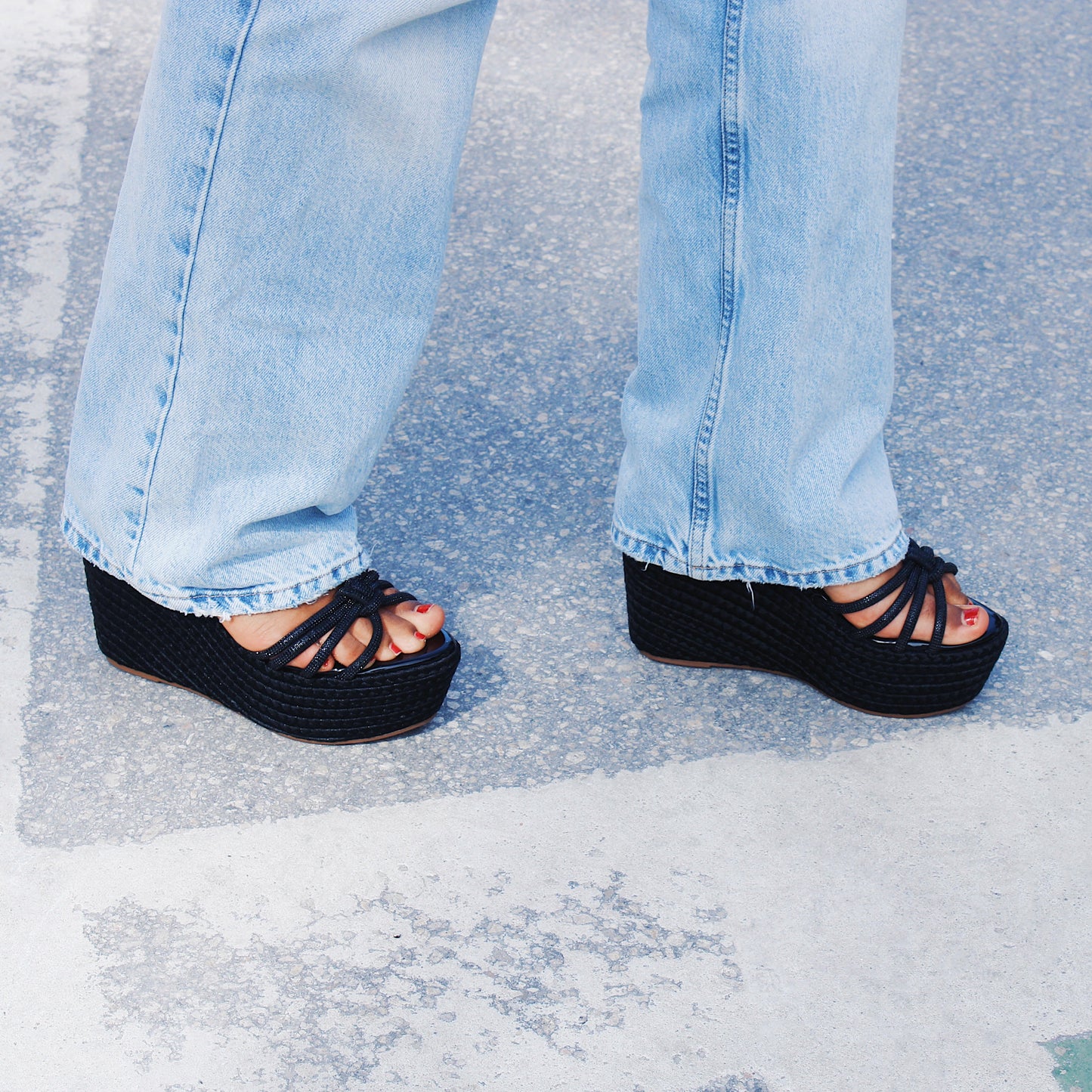 Casa del Mar Lynn Black Wedges