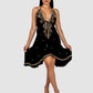 JSQUAD Black W Gold Short Dress