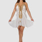 Jsquad White W Gold Short Dress