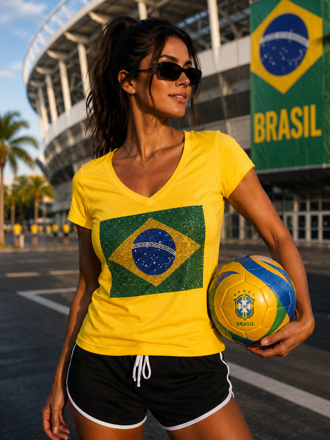 Yellow Brazil T-Shirt Women