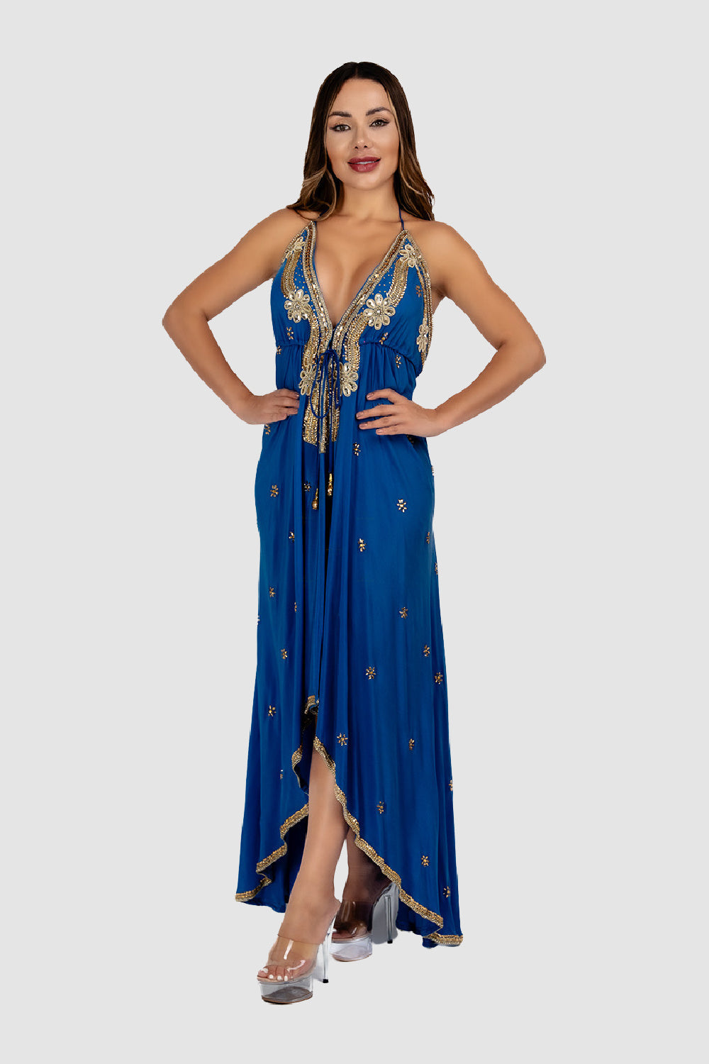 KAREENA'S EMBELLISHED COBALT BLUE DRESS