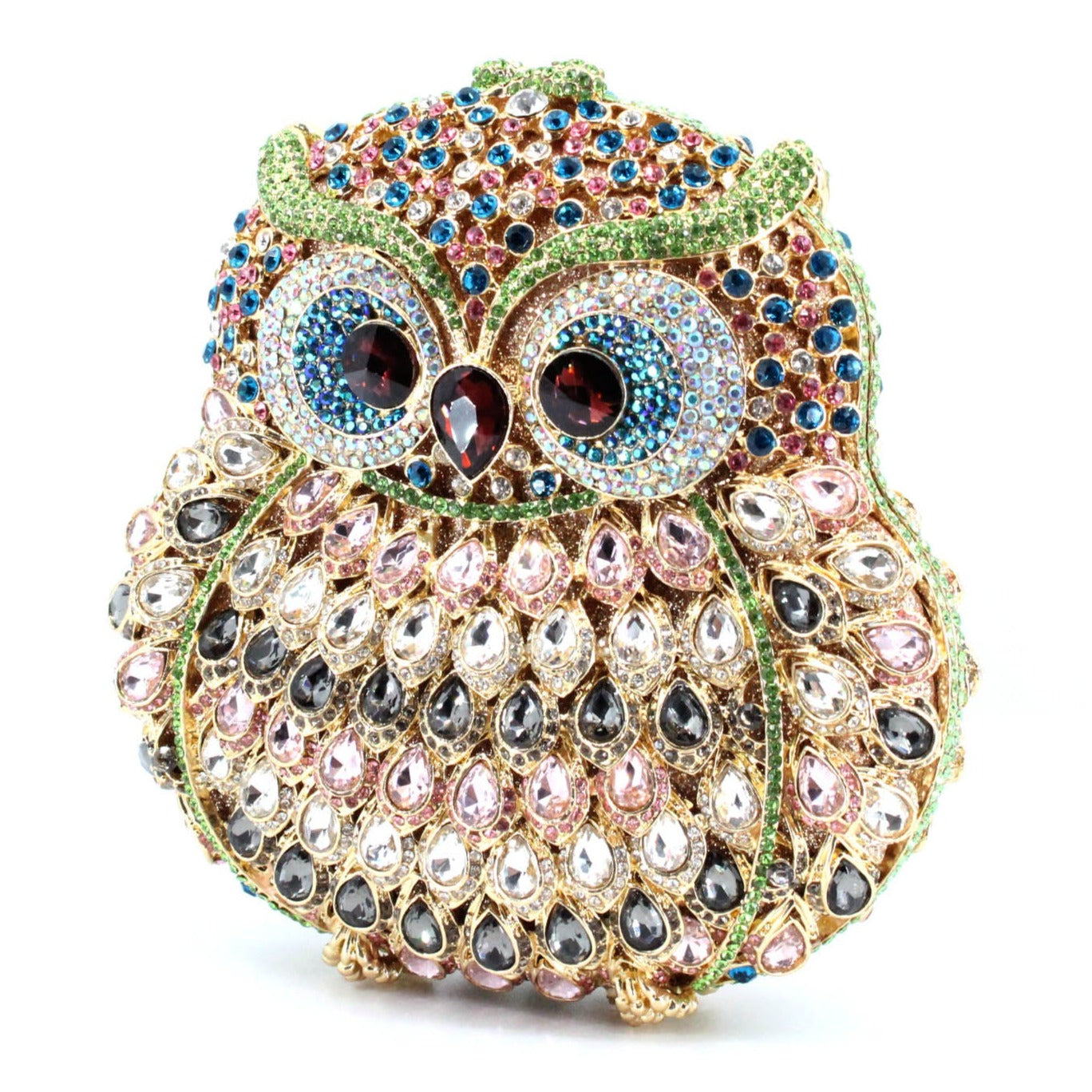 SAIGAOTE Multi Blue Green Owl Clutch