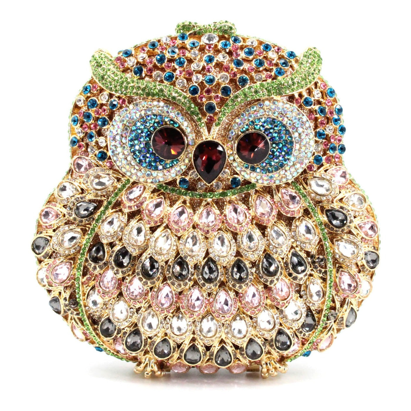 SAIGAOTE Multi Blue Green Owl Clutch
