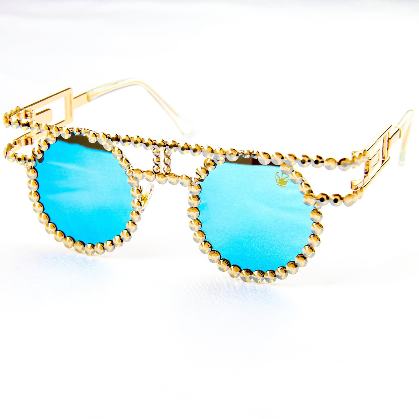 Turquoise W Gold Maven Sunglasses