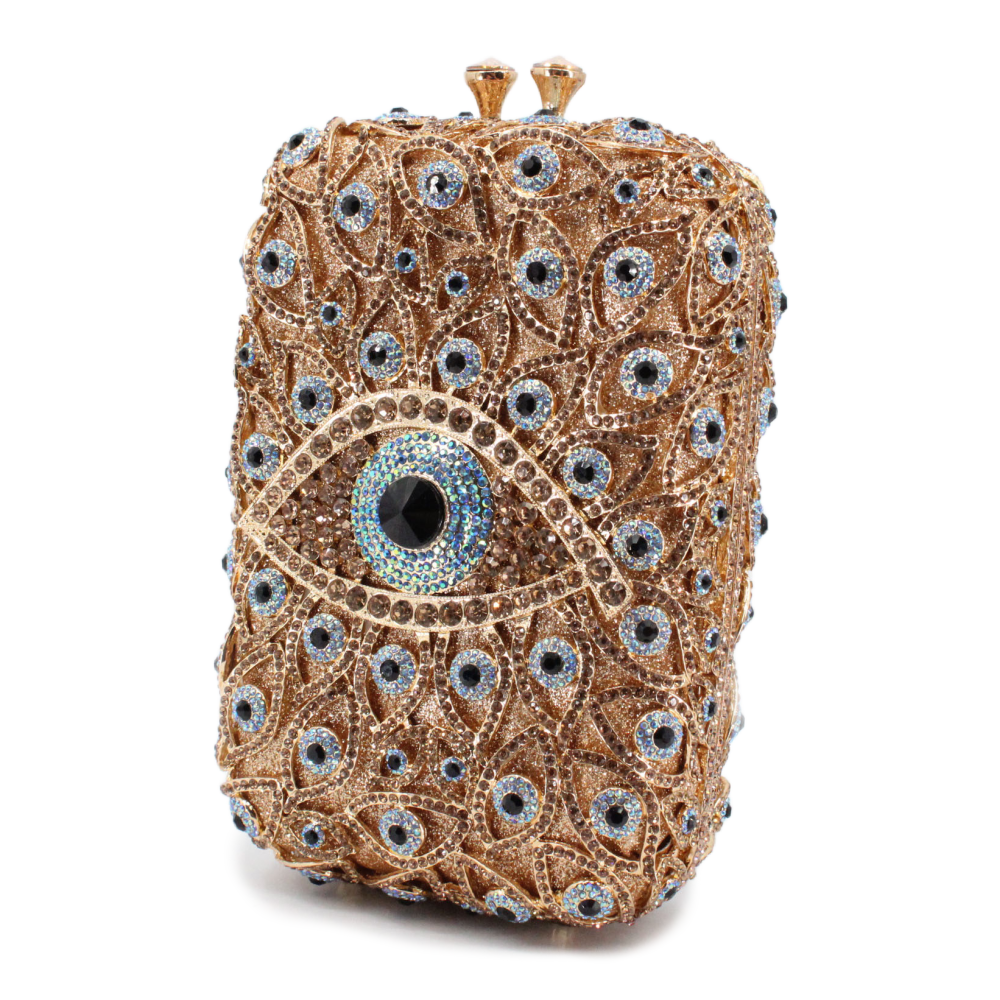 SAIGAOTE Gold Multi Eyes Clutch